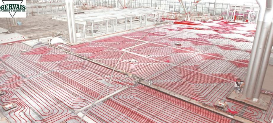 Large Commercial/Industrial Radiant Heating System Installation in Massachusetts.